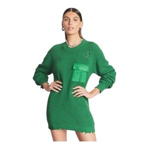 SER.O.YA Devin Oversized Amazon Green Sweater Small